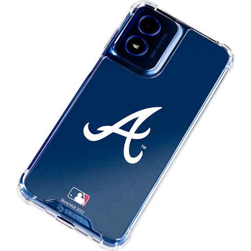 MLB Atlanta Braves - Solid Distressed Moto G 5G (2024) Clear Case